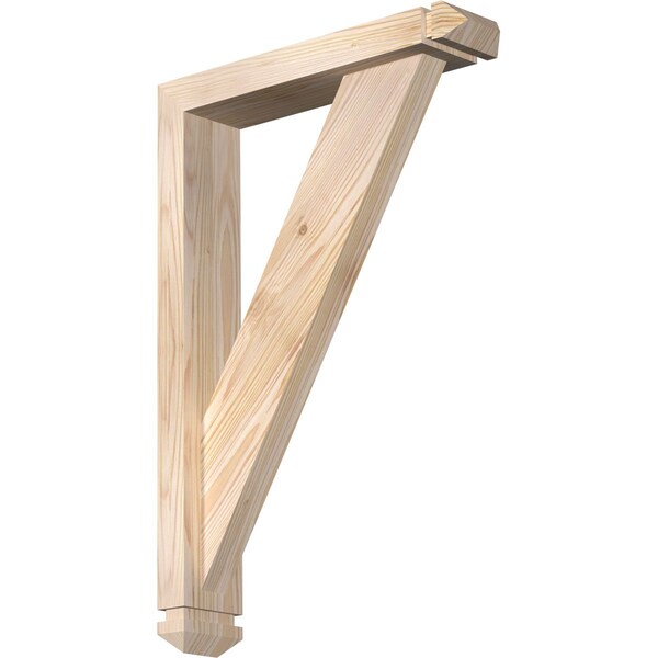 Ekena Millwork Traditional Arts and Crafts Smooth Bracket w/ Offset Brace, Douglas Fir, 3 1/2"W x 16"D x 24"H BKT0402X16X24TRA03SDF - main